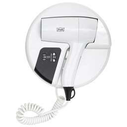 PUFF Фен для волос настенный " -1202B", белый, с доп. розеткой