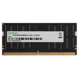 DIGMA Память DDR5 16GB 4800MHz DGMAS54800016S RTL PC5-38400 CL40 SO-DIMM 262-pin 1.1В single rank Ret