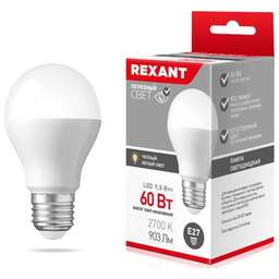 REXANT (604-001) A60 9,5 ВТ E27 903 ЛМ 2700 K