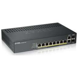 ZYXEL Коммутатор GS1920-8HPV2-EU0101F (L2) 8x1Гбит/с 2xКомбо(1000BASE-T/SFP) 8PoE+ 130W управляемый