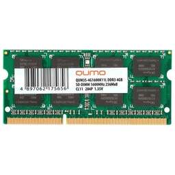 QUMO DDR3 SODIMM 4GB QUM3S-4G1600K11L PC3-12800, 1600MHz, 1.35V