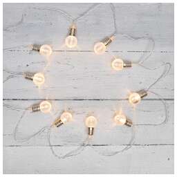 NEON-NIGHT (304-015) ГИРЛЯНДА ЛАМПОЧКИ 10 LED, 1.5 М, ПР-Й ПВХ, ТЕПЛЫЙ БЕЛЫЙ ,