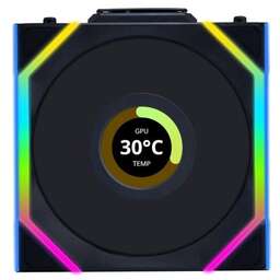 LIAN-LI Вентилятор для корпуса Uni Fan SL Wireless 120 LCD Reverse ARGB 120х124.5x28 черный 4-pin 31дБ (G99.12RSLLCD1W1B.R0) Ret