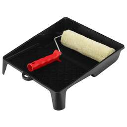 MATRIX Набор, валик для фасадных работ синтетический, 250 мм, ворс 18 мм, D 36 мм, РАС, кювета 330 х 350 мм 84407