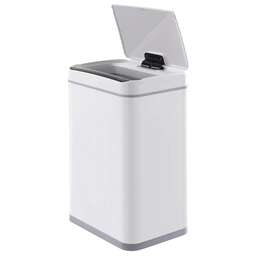 TESLER Ведро для мусора STB-33, 30л, пластик, прямоугольная, сенсорная крышка, белый [stb-33 white]