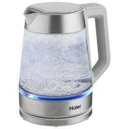 HAIER Чайник электрический HK-501 1.7л. 2400Вт серый корпус: стекло/пластик (TD0036930RU)