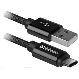 DEFENDER (87814) USB09-03T PRO USB2.0, AM-TYPE-C, 1.0 м, черный