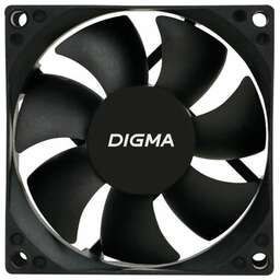 DIGMA Вентилятор DFan-80 80мм, 3-pin, от БП:4-pin (Molex), 1800об/мин, 23 дБ, черный, Ret