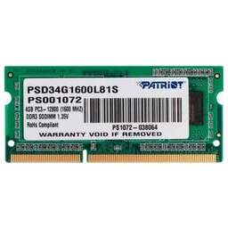 PATRIOT Модуль памяти DIMM DDR3-1600 4GB PSD34G1600L81