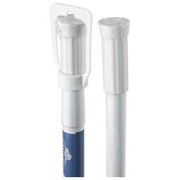 САНАКС 10011 Карниз белый в ванную комнату 110х200см без колец, металлический