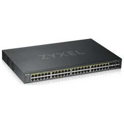 ZYXEL Коммутатор GS192048HPV2-EU0101F (L2) 44x1Гбит/с 4xКомбо(1000BASE-T/SFP) 2SFP 48PoE+ 375W управляемый