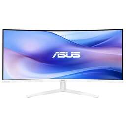 ASUS 34" Монитор VU34WCIP-W, 3440x1440, VA, 100Гц, 1хHDMI, 1хDP, изогнутый, белый [90lm0ait-b01m71]