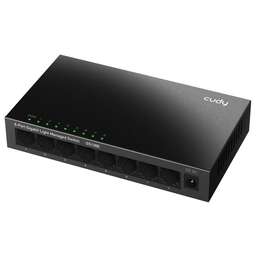 CUDY Коммутатор 8-Port Gigabit Light Managed Switch 8-Port Gigabit Light Managed Switch, 8 10/100/1000M RJ45 Ports, Desktop Metal Case, Power Saving, Plug & Play, Local management via WEB GUI, support STP/RSTP, 802.1Q/MTU/Port Based/Voice VLAN, Static Link Aggregation, Storm Control, 802.3 Flow Control, Loo
