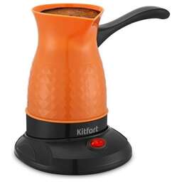 KITFORT Кофеварка КТ-7130-2, электрическая турка, оранжевый / черный