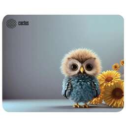 CACTUS Коврик для мыши Owl gray ткань, 300х250х3мм [cs-mp-d12m]