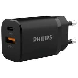 PHILIPS Сетевое зар./устр. DLP5331 30W 1.5A (PD) USB/USB Type-C универсальное черный (DLP5331CB/74)