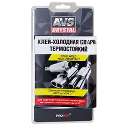 AVS CRYSTAL Клей холодная сварка термостойкий (глушитель) 55 г AVS AVK-109
