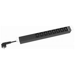 RAKTEK Блок распределения питания RTSA160801 гор.размещ. 8xC13/C19 базовые 16A Schuko 2м