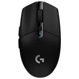 LOGITECH Мышь Мышь игровая G304 Lightspeed Black черная, 200-12000dpi, беспроводная 2.4GHz, USB приемник LIGHTSPEED™, 6 программируемых кнопок, под обе руки