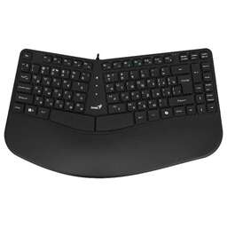 GENIUS Клавиатура проводная Ergo KB-700 /волнообразный дизайн/шоколадные клавиши/подставка для ладоней/USB/кабель 1.5м/черный (31310053402)