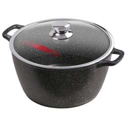 РОССИЯ Кастрюля 8л. 300/150 Гранит лит/руч. с кр. (п/у), к303аг