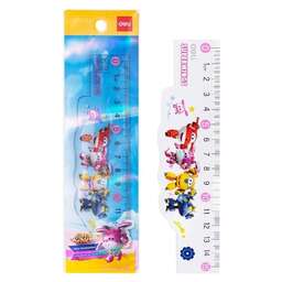 DELI Линейка EH658 Super Wings пластик дл.15см ассорти