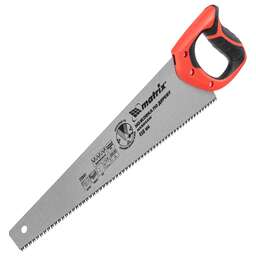 MATRIX Ножовка по дереву, 450 мм, 7-8 TPI, зуб-3D, каленый зуб, двухкомпонентная рукоятка 23541