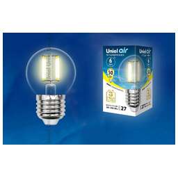 UNIEL (UL-00002203) LED-G45-6W/WW/E27/CL GLA01TR