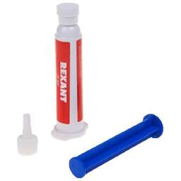 REXANT (09-3682) ФЛЮС-ГЕЛЬ ДЛЯ ПАЙКИ , ПАЙКА АЛЮМИНИЯ, 12 МЛ, ТЕХНО-ШПРИЦ, БЛИСТЕР