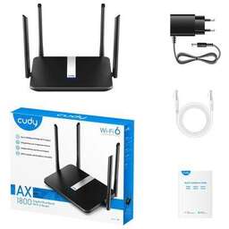 CUDY Wi-Fi роутер X6, AX1800, черный