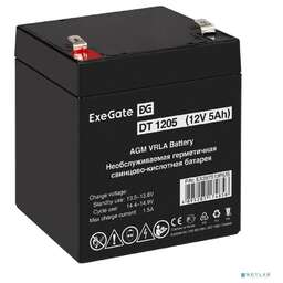Exegate EX297513RUS Аккумуляторная батарея DT 1205 (12V 5Ah, клеммы F2)