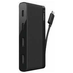 BELKIN Мини-концентратор USB-C 4-Port 2*USB-C&2*USB-A 5Gbps Mini Hub. Цвет: черный