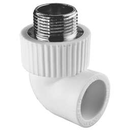 TEBO Угольник бел. PP-R комб. 20х3/4" НР (20/120), арт. 030030604