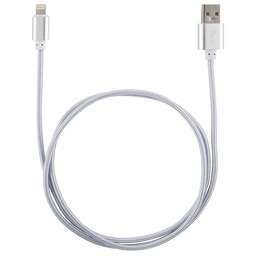 ENERGY Кабель ET-01 USB/Lightning, цвет - серебро (006371)