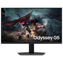 SAMSUNG Монитор 27" Odyssey G5 S27DG502EIXCI черный IPS LED 16:9 HDMI полуматовая HAS Piv 1000:1 350cd 178гр/178гр 2560x1440 180Hz FreeSync DP QHD 6.4кг