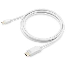 BURO Кабель аудио-видео 1.2v miniDisplayport (m)/HDMI (m) 2м. позолоч.конт. белый (BHP MDPP-HDMI-2)