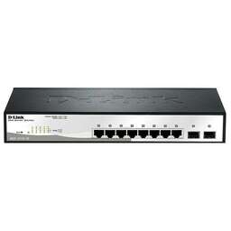 D-LINK Коммутатор DGS-1210-10/F1A 8x1Гбит/с 2SFP управляемый