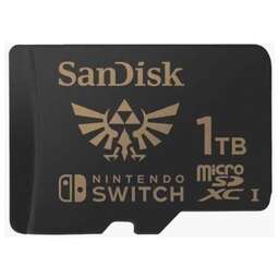 SANDISK Карта памяти microSDXC Nintendo Switch 1024 ГБ, 100 МБ/с, Class 10, SDSQXAO-1T00-GN6ZN, 1 шт., без адаптера