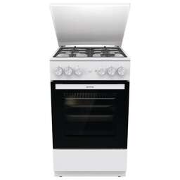 GORENJE Плита Комбинированная GK5A42WF-B белый (металлическая крышка) реш.чугун