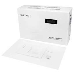 SMARTWATT Стабилизатор напряжения AVR Slim 10000RW белый [4512020310006]