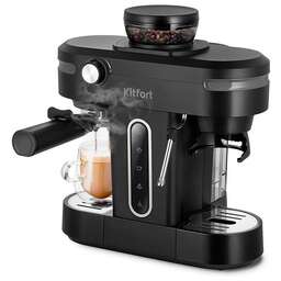 KITFORT Кофеварка КТ-7375, рожковая, черный