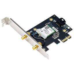 ASUS Сетевой адаптер PCE-BE6500 WiFi 7 Bluetooth 5.4 2882+2882+688Mbps 6GHz/5GHz/2.4GHz Адаптер беспроводной связи (Wi-Fi)