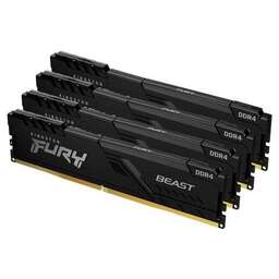 KINGSTON Оперативная память Fury Beast Black KF436C18BBK4/64 DDR4 - 4x 16ГБ 3600МГц, DIMM, Ret