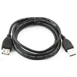 KINGPRICE Кабель-удлинитель USB2.0 KP-AmAf-v2-3m, USB A(m) (прямой) - USB A(f) (прямой), круглое, 3м, черный