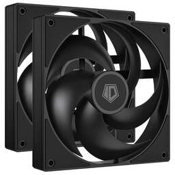 ID-COOLING Вентилятор AS-140-K DUET (2 in 1) 140x140x25мм (32шт./кор, PWM, резиновые углы, черный, 300-1800об/мин, супертихий) BOX