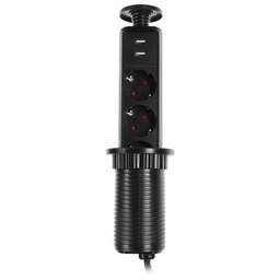 PREMIER Сетевой разветвитель 3R USB 1.8м (3 розетки) черный (коробка)
