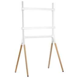 CACTUS Подставка для телевизора CS-ST1247WTBCH белый/береза 49"-70" макс.40кг напольный