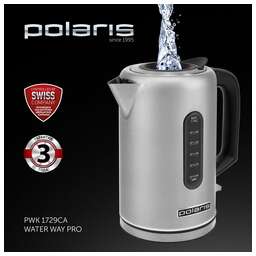 POLARIS Чайник электрический PWK 1729CA 1.7л. 2200Вт сталь корпус: металл