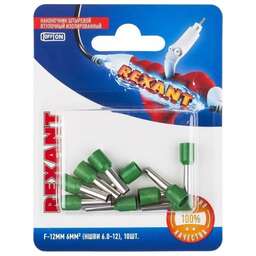 REXANT (06-0409-A) НШВИ 6.0-12/Е 6,0-12/E6012, F-12 ММ, 6 ММ2, ЗЕЛЕНЫЙ