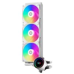 PCCOOLER Система водяного охлаждения DA360 WH, 4-pin, ARGB, 120мм, Ret, белый [da360-whawxx-gl]